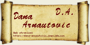Dana Arnautović vizit kartica